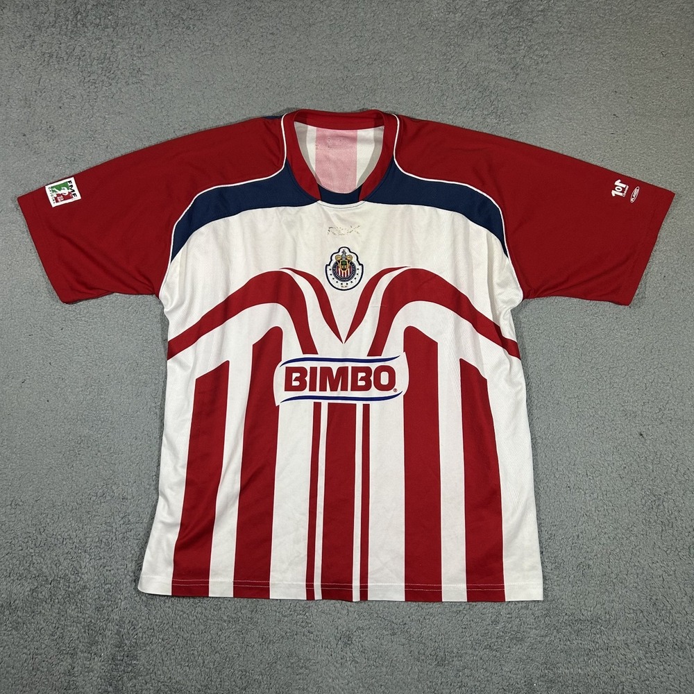 Reebok Chivas de Guadalajara Jersey Home 2006/07 Mens Medium Red White #4081